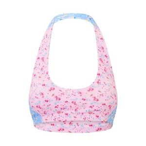 Floral Halter Neck Crop Top